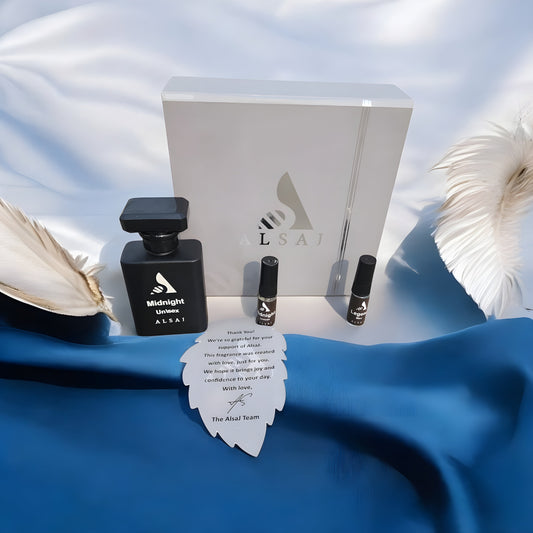 Alsaj Midnight – Unisex Bold Luxury Perfume